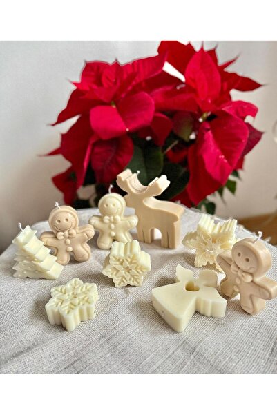 FARA Set of decorative candles Winter holidays/Christmas 10 pieces