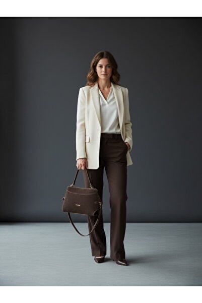 Crazy Genuine Suede Leather Front Panel Women's Shoulder & Hand Bag – Premium Designer Bag for Stylish Everyday Use