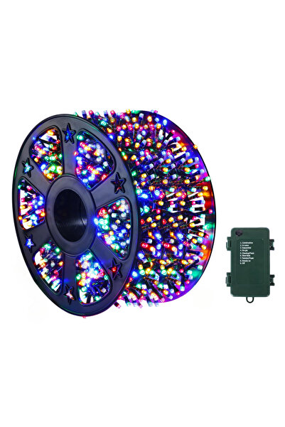 GARDEON Instalație Crăciun Liniară , 100m, LED Multicolor, 8 Jocuri Lumini, Fir Negru, Interior/Exterior
