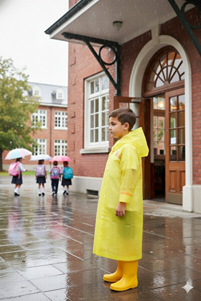 İMEXTECH Unisex Παιδικό κίτρινο αδιάβροχο αδιάβροχο