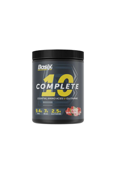 Basix 10 Complete Essential Amino Acids EAA Glutamine Watermelon Flavor