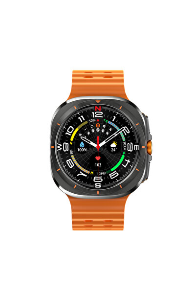 Generic For Samsung Galaxy Watch 7 Ultra GPS NFC Compass Smartwatch 466x466 AMOLED (Orange)