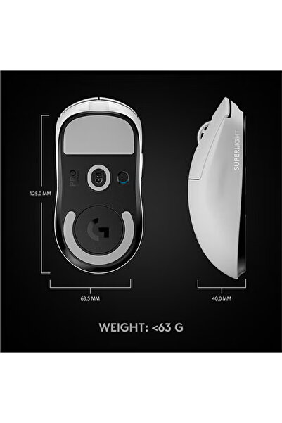 logitech G PRO X SUPERLIGHT Wireless Gaming Mouse - White