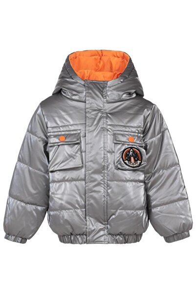 Civil Boys Palton cu imprimeu astronaut pentru copii de 2-5 ani - Gri 5-6 ani