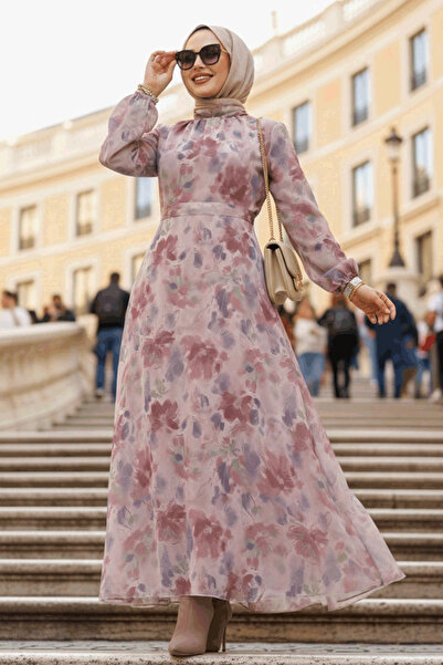 Neva Style Φόρεμα Hijab με σχέδιο λουλουδιών 27978PD