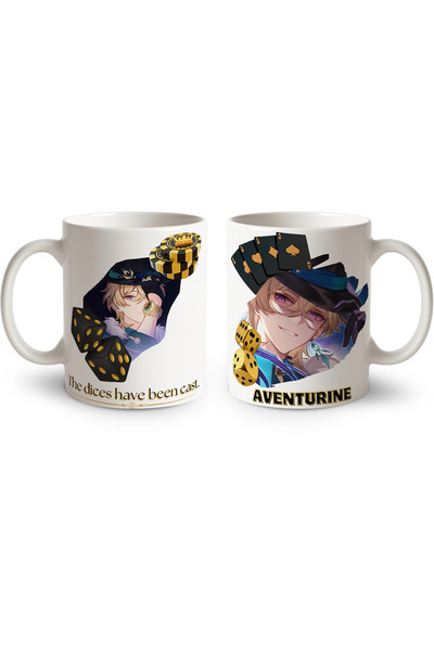 Kupabaskıcısı Honkai Star Rail Aventurine Porcelain Mug Cup – Anime Design – ...
