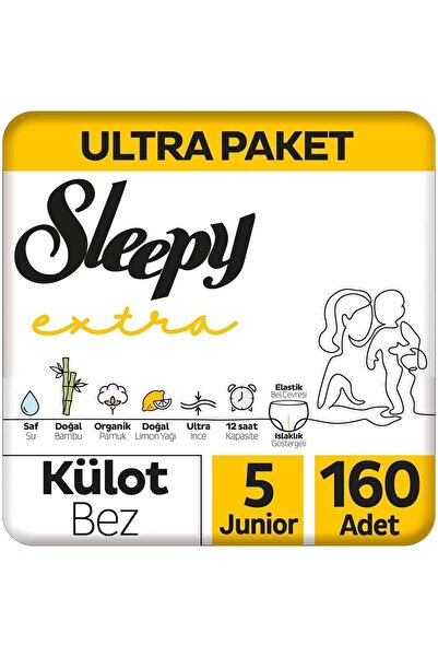Sleepy Extra Günlük Aktivite Ultra Paket Külot Bez 5 Numara Junior 160 Adet
