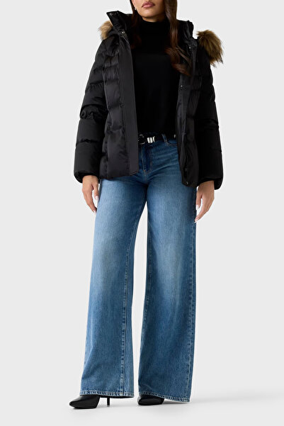 Guess Marina Regular Fit Detachable Hood Belted Coat W5Bl31W2802 Coat W5Bl31 W2802 Jt