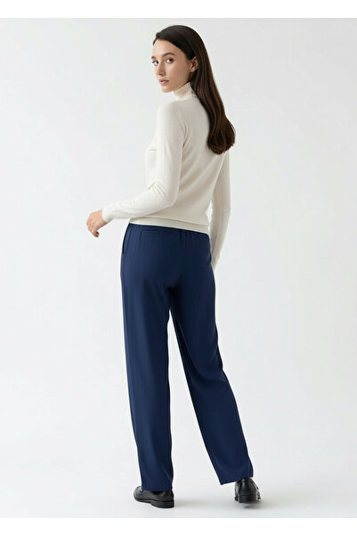 Exquise Elastic Waist Lace-Up Regular Trousers