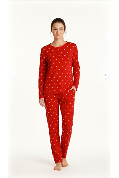 BAMBUTKİDS Transitional Long Sleeve Suede Women's Pajama Set- Crew Neck Women's Pajamas