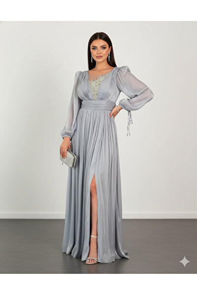 CAREZZA Elbereth – Βραδινό φόρεμα με διαφανή λεπτομέρεια με αστρική πέτρα