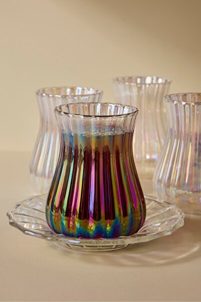 Perotti Harmancık Luster 12 Piece Glass Tea Set 170 ml