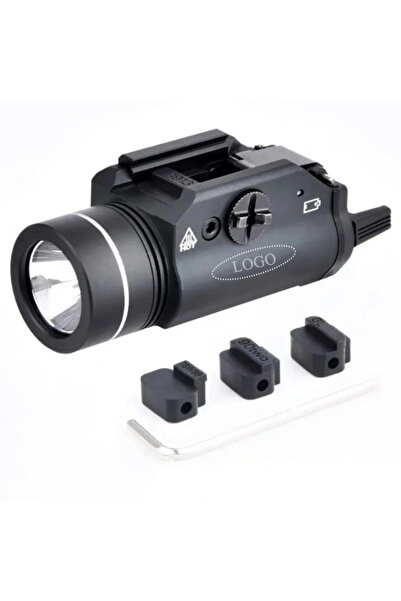 Choice مصباح يدوي تكتيكي TR-1 أسود بدون بطارية HL 800 لومن LED سلاح إلكتروني مناسب لسكة حديد 20 مم