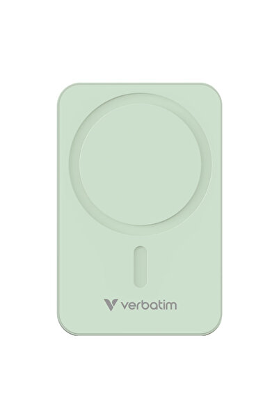 Verbatim Baterie externa Charge 'n' Go Essentials 20000 mAh, incarcare wireless, verde, 69x104x29mm