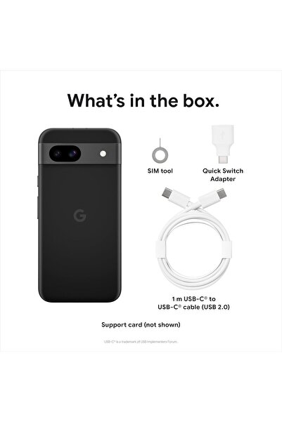Google Pixel 8a, 6.1" Actua OLED 120Hz, 8GB RAM, 128GB, 4300mAh, Obsidian