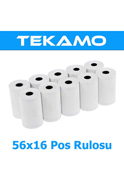 Tekamo Termal Pos Yazarkasa Rulosu 56x16 10 Adet 1 Paket