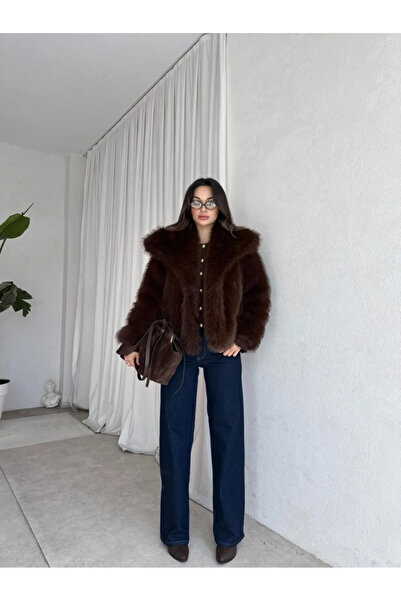 TİLLE Μαλακό στην αφή oversized βελούδινο παλτό