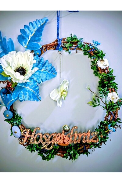 Happy tasarımlarr زخرفة للباب بتصميم زهرة مصنوعة يدويًا بالكامل