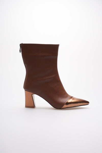 marchéo Lucinda Kadın Taba Bakır Kalın Topuklu Kışlık Bot