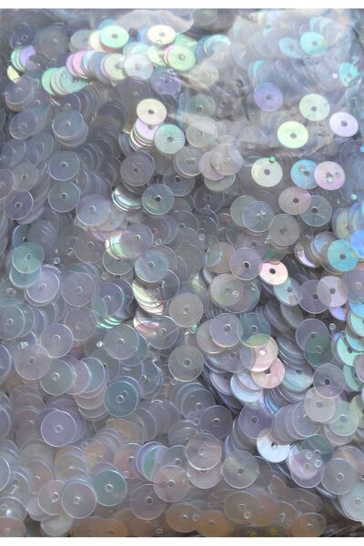 ramkovska Oya Yazma Yemeni Yuvarlak Pul Boncuk 6 mm 100 GR BEYAZ PARLAK