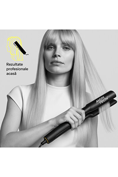 Mepi Tech Professional Hair Straightener, Wide Nano-Titan Plates, 80-250°C, Keratin Care, LCD
