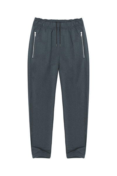 Cottonland Men's Modena Classic Regular Waist Spring Cotton Tracksuit Bottom Petrol Gray