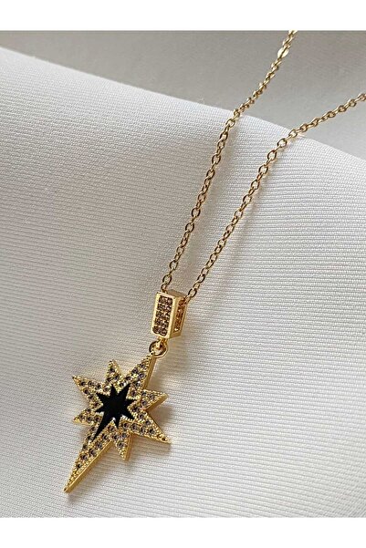 ZÜLİSCH KUZEY YILDIZI ÇELİK KOLYE GOLD RENK 316L