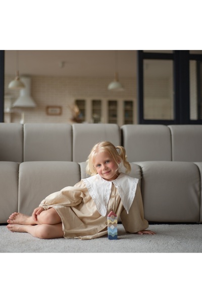 CUBIKA Jucarie din lemn Cubika, Set Constructii Turn - 10 piese