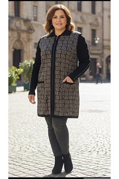 güncüoğlu GÜNCÜOĞLU MİDİ BOY FERMUARLI ÇELİK ÖRGÜ  TRİKO YELEK