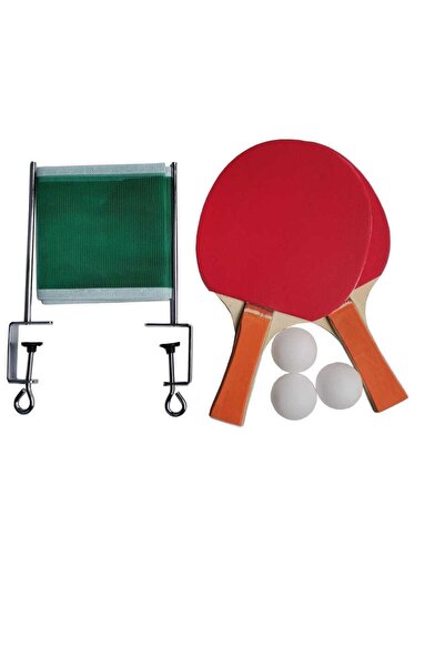 faial Masa Tenis Seti Pinpon Seti 2 Raket 3 Top File Takma Aparatları+ 6 Adet Pinpon Maç Topu