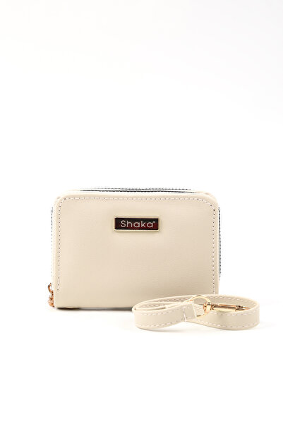 SHAKA Krem Shk266 Faux Leather Wallet with 9 Compartments, Zipper Closure, Card Holder and Coin Compartment