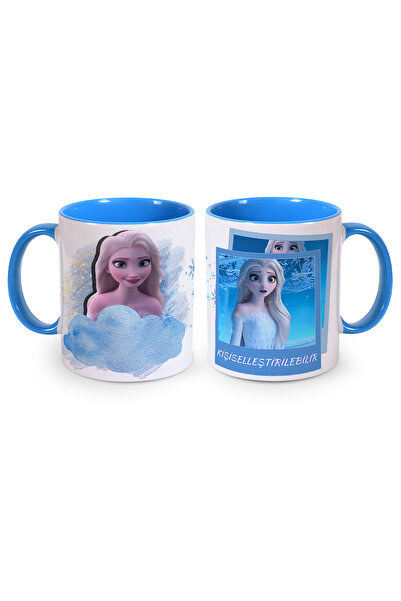 Define Moyas Frozen Karlar Ülkesi Elsa Porselen Kupa Bardak – Çift Taraflı Baskı