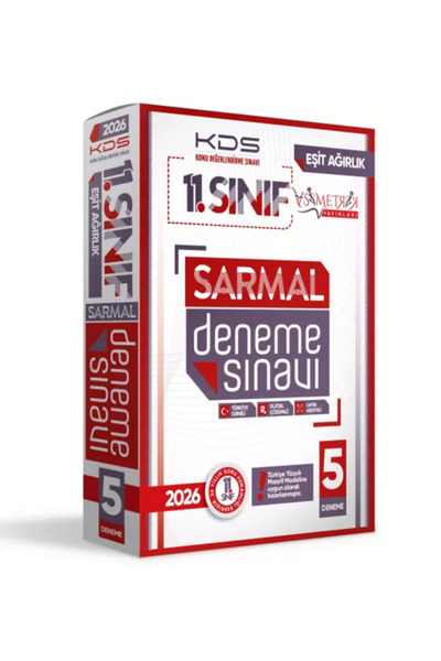 Asimetrik yayınları 2026 11.Sınıf KDS EŞİT AĞIRLIK TM SARMAL Deneme Paketi 5li Türkiye Geneli D.Çözümlü Asimetrik Yayın
