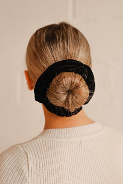 New Obsessions Μαύρη βελούδινη πόρπη 2 τεμαχίων