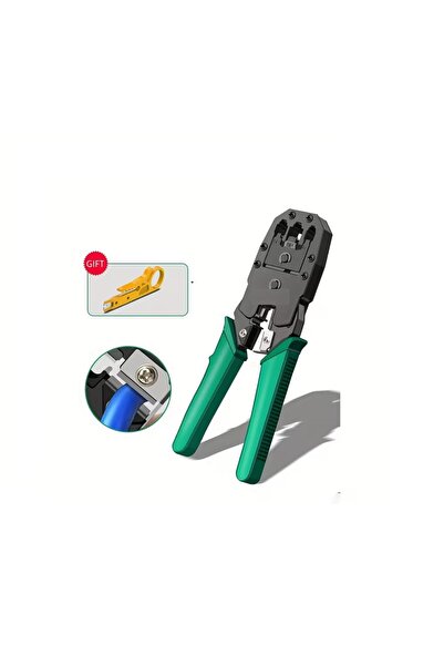 Derwell Ağ Sıkma Pensesi Utp Kablo Crimperi 8p 8c 6p 4p Rj45 Internet Etherne...