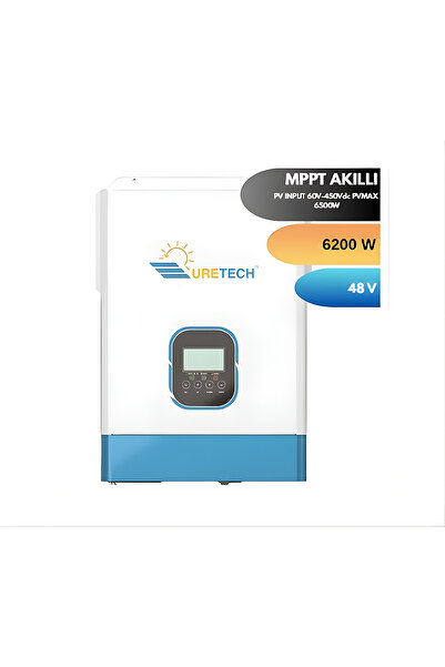 URETECH 6.2Kva 6.2KW 6200 W Watt Tam Sinüs Akıllı Mppt 120a H.v. 55-450v Inverter 48vdc-6,2kw 220vac I