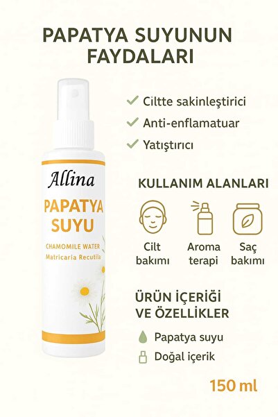 ALLİNA PAPATYA SUYU 150 ml.