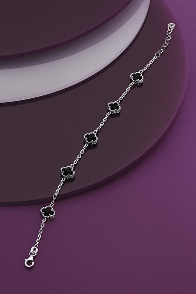 Innuendo 925 Ayar Gümüş Beşli 8 mm Yonca Bileklik