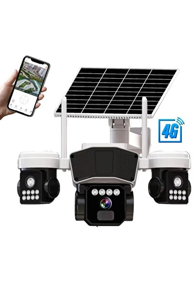 OEM Cameră 4G Solară 3-în-1 CLAUSTEEL – 3 Lentile, IP66, 16000mAh + Card 128GB + SIM