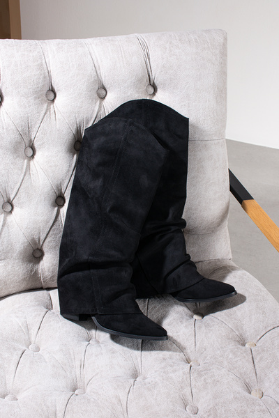 DUXAL SHOES Lisa Women's Suede Bellows Cowboy Boots