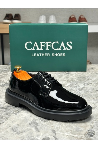 Caffcas Чорні класичні чоловічі черевики з натуральної шкіри 1445-23