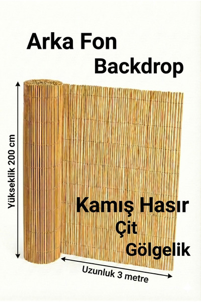 My Family Kamış Hasır Dügün Nişan Söz Resim Organizasyon Arka Plan 2metre x 3...