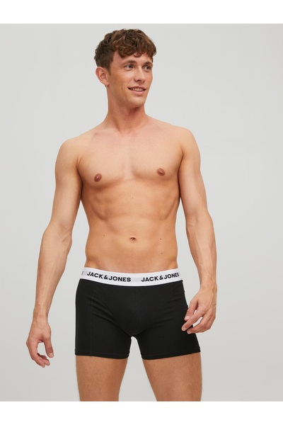 Jack & Jones JACK JONES Ανδρικό βαμβακερό σετ 3 τεμαχίων μπόξερ μαύρου χρώματος 12213629