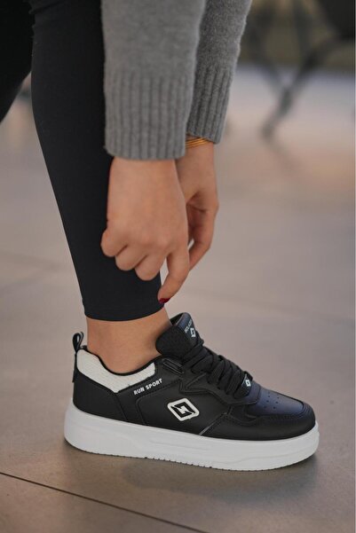 SOLAZER Pantofi de damă alb-negru - pantofi sport casual 030