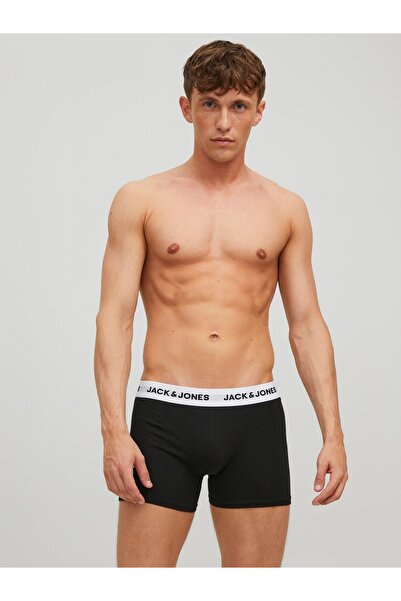 Jack & Jones JACK JONES Ανδρικό βαμβακερό σετ 3 τεμαχίων μπόξερ μαύρου χρώματος 12213629