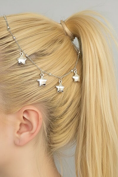 CAŞ DEKORASYON Cataramă din sârmă legănată cu stea de culoare argintie