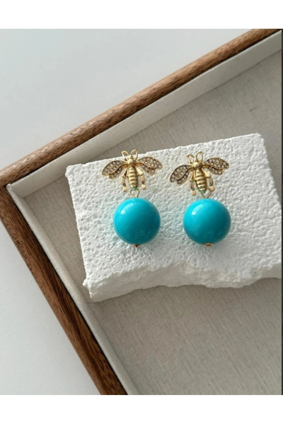 naaksesuar Brand Model Bee Earrings Blue