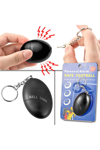 SSMEDIA Φορητό μπρελόκ προσωπικού συναγερμού, 120dB, για την ασφάλεια παιδιών, γυναικών ή ηλικιωμένων, μαύρο