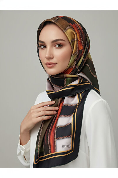 İpekal نمط وشاح ناعم منقوش بسلسلة حلقية 1 لون 2