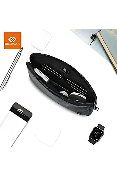Gearmax Travel Master pouch-Max 1,Fingre Print Lock, Multi pocket organizer Premium Fabric , Black